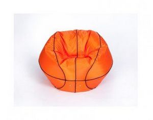 Кресло-мешок Баскетбольный мяч большой оранжево-черное в Домодедово - domodedovo.ok-mebel.com | фото